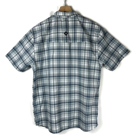 PRANA Men's Plaid Short Sleeve Breathe Snap Closure Shirt Blue/Gray Size X-Large - Picture 2 of 9